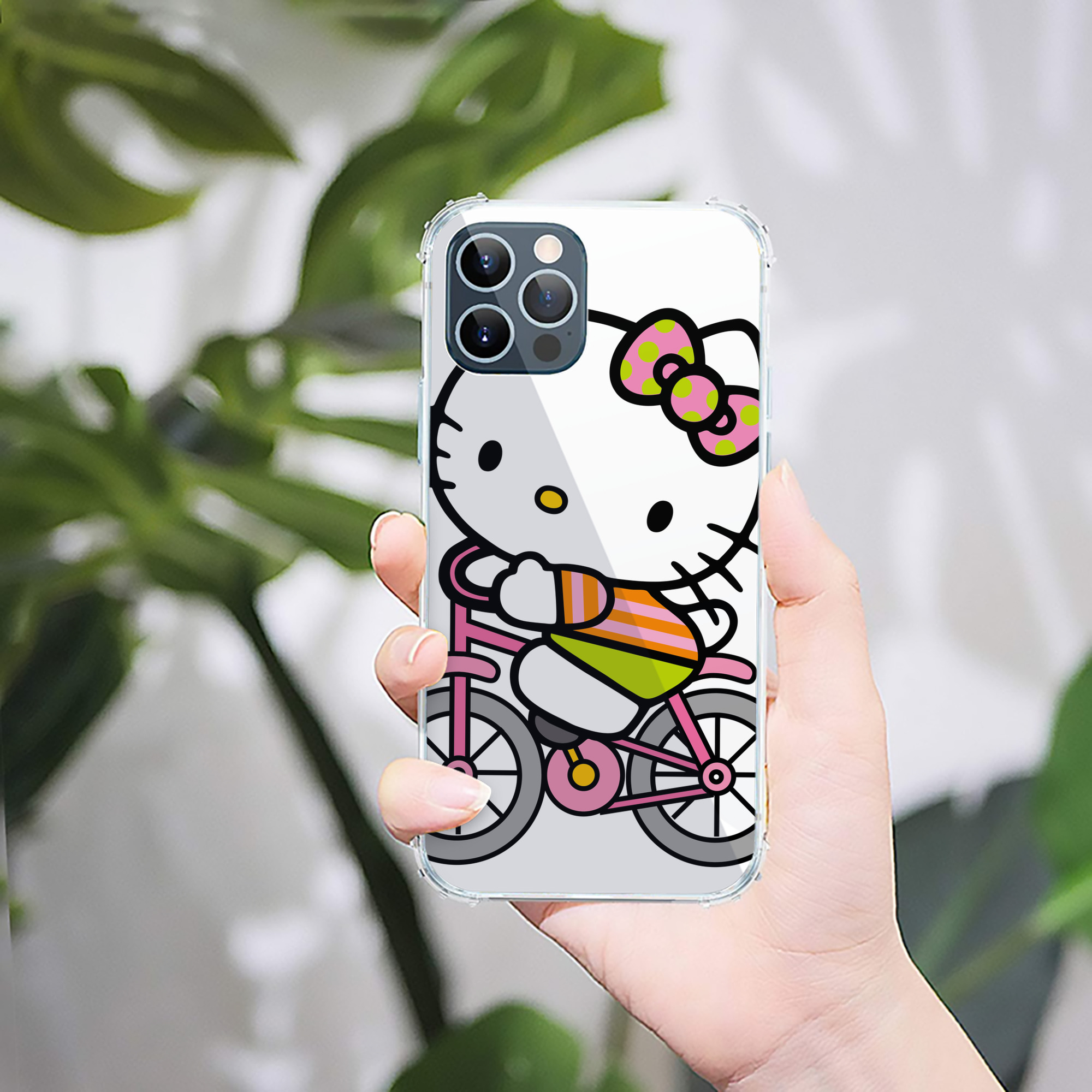 （画像用） Hello Kitty ハローキティ 【iPhone 12シリーズ対応】透明スマホケース（クリアソフトケース）